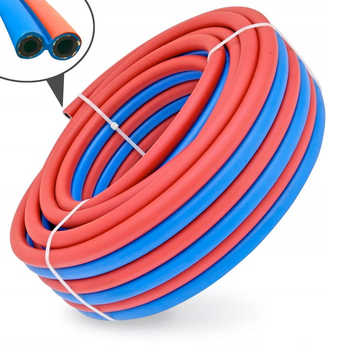 Manguera mini soplete bitubo Ø6+6x12mm oxígeno - combustible - Imagen 2