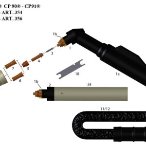 Protección buza antorcha Cebora P90 / LTE P90