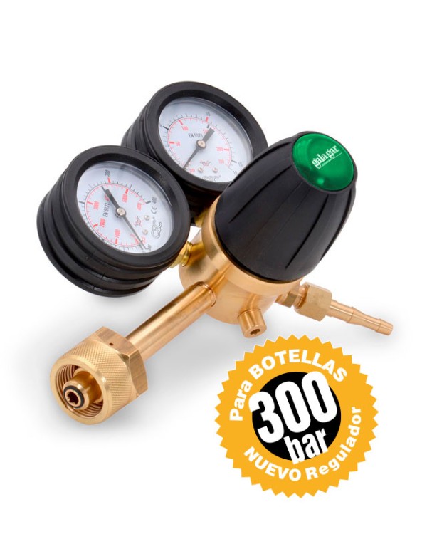 Reguladores de gas botella 300Bar
